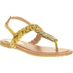 Give a girl a pair of VICTORIA K. sandals and she will conquer the world. You can never have enough VICTORIA K. sandals. From the beach to a night out in the town, VICTORIA K. is the choice of an elegant woman Size: 10. Color: Yellow. Gender: female. Age Group: adult. Gold Embellished Toe Post Sandals, Gold Embellished Synthetic Sandals, Gold Embellished Flat Sandals, Gold Synthetic Sandals With Chain Strap, Gold Sandals With Chain Strap And Round Toe, Conquer The World, In The Town, Girl A, Yellow Shoes