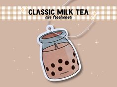 an image of a tea bag ornament with the words classic milk tea on it