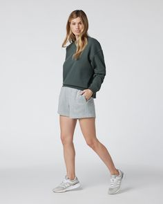 Extra soft French terry and an adjustable waistband give the Sedona Sport Short an elevated level of comfort. They’re a casual essential on their own and pair perfectly with the Sedona Sport Crew pullover. | Vuori Sedona Sport Shorts | Light Heather Grey | XS Vuori makes premium performance apparel inspired by the active Coastal California lifestyle; an integration of fitness, surf, sport, and art. Breaking down the boundaries of traditional activewear, we are a new perspective on performance ap Comfortable Elevated Casual Bottoms, Sporty Short Bottoms For Fall, Sporty Shorts With Ribbed Waistband For Everyday, Athleisure Sweats With Relaxed Fit For Elevated Casual, Relaxed Fit Sweats For Elevated Casual Athleisure, Relaxed Fit Sweats For Elevated Casual, Casual Relaxed Fit Shorts With Ribbed Cuffs, Relaxed Fit Sweats For Spring, Athleisure Bottoms For Everyday, Short Length