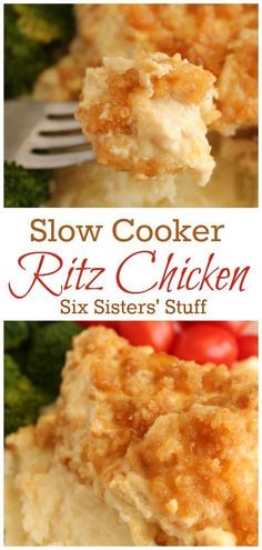 the cover of slow cooker ritz chicken six sisters'stuff