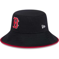 Create personal shade instantly with this Boston Red Sox Game Day bucket hat. Its solid design by New Era features the Boston Red Sox logo in raised embroidery on textured fabric. The brim provides 360-degree coverage to help keep you comfortable in warm weather. Brand: New Era Hand wash, dry flat Embroidered graphics with raised details Woven clip tag Imported Officially licensed Material: 100% Polyester One size fits most Casual Short Brim Hat For Sports Events, Casual Trucker Hat For Baseball Season With Short Brim, Casual Trucker Hat With Short Brim For Baseball Season, Casual Short Brim Trucker Hat For Baseball Season, Sports Cotton Bucket Hat, Cotton Sports Bucket Hat, Sporty Cotton Bucket Hat, Casual Short Brim Hat For Baseball Season, Curved Brim Bucket Hat