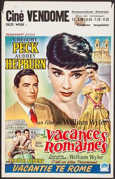 a movie poster for the film'vacance romanes'starring actors jeanette de rome and pierre leroue