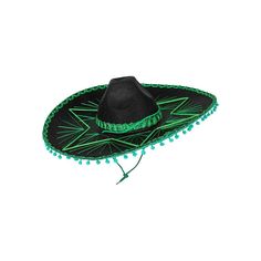 Cross The Borders Into Imaginary Land With This Mariachi Hat. This amazing hat is available in kids' and adult sizes! Available In 3 Colors: Red Green Gold Versatile: Whether it's Halloween, birthday parties, or even a fun-filled night, disguise is good for everything! Additional Features: ►Made of top-quality materials to ensure durability and comfort. ► Very durable: resistant to most chemicals, stretching and shrinking, wrinkle resistant, and abrasion resistant. ►Spot clean for best results. Black Wide Brim Hat For Cinco De Mayo, Mariachi Hat, Halloween Birthday Parties, America Dress, Costume Themes, Up Costumes, Costume Hats, Halloween Birthday, Black Hat