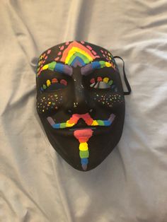 Mask has elastic to fit anyone and foam on the inside for comfort. The paint chips very easily. Fun Black Masks For Masquerade, Fun Black Mask For Masquerade, Hacker Mask, Costume Hats, Paint Chips, Costume Accessories, Headpiece, Chips, Mask