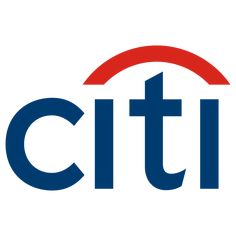 the citi logo is shown in blue and red