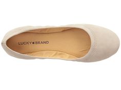 Lucky Brand Emmie Bourbon - Zappos.com Free Shipping BOTH Ways Cushioned Slip-on Ballet Flats, Casual Slip-on Ballet Flats With Ortholite Insole, Synthetic Slip-on Ballet Flats With Branded Insole, Slip-on Ballet Flats With Textured Sole, Casual Synthetic Ballet Flats With Rubber Sole, Beige Slip-ons With Cushioned Footbed And Flat Shape, Beige Cushioned Flat Slip-ons, Casual Beige Synthetic Ballet Flats, Everyday Slip-on Ballet Flats With Textured Sole