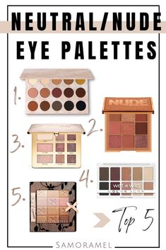 If you are looking for the next neutral/nude palette - YOU CAME to the RIGHT place! Check out my thoughts and review on these palettes on the blog. #nudepalettes #neutralpalettes #eyepalettes #beauty #makeup #top5 Soft Eyes, Eye Palettes, Nude Palette, Cream Contour, Affordable Skin Care, Beauty Lover, Cool Eyes