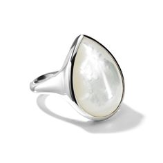 A classic teardrop shape outlines the soft iridescence of a mother-of-pearl center stone on this luminous solitaire ring. Cast in 925 silver, it makes a stunning focal point to any outfit, day or evening. 
• Sterling Silver 
• Gemstones: Mother-of-pearl Shape Outlines, Teardrop Ring, Bangle Ring, Rock Candy, Polish Jewelry, Pearl Ring, Chain Pendants, Pure Silver, Diamond Studs