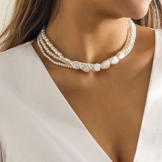 Brand Name: MaytrendsNecklace Type: Chokers NecklacesMaterial: PEARLPearl Type: Simulated-pearlPearl Shape: IrregularGender: WomenModel Number: 11929Style: Cute/RomanticShape\pattern: GeometricFine or Fashion: FashionOccasion: PartyItem Type:... Pearl White Beaded Necklaces With Clavicle Chain, Wedding Beaded Necklaces With Baroque Pearl Drop, Wedding Baroque Pearl Beaded Necklaces With Pearl Drop, Wedding Baroque Pearl Beaded Necklace With Pearl Drop, White Pearl Chain Layered Necklace For Wedding, White Beaded Pearl Layered Necklace, Elegant Beaded Pearl Layered Necklace, Party Layered Pearl Necklace With Pearl Chain, White Baroque Pearl Necklace For Party