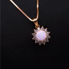 Brand New Gold Opal Necklace, Opal Wedding, Sunflower Necklace, Wedding Party Jewelry, Crystal Blue, I Love Jewelry, Party Jewelry, Opal Necklace, Wedding Necklace