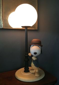 a lamp that is on top of a table