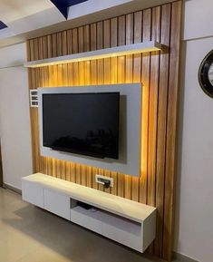 MODERN TV WALL UNIT DESIGN IDEA Wooden Led Panel Designs, Ply Wood Walls Interiors, Tv Wooden Panel Tv Walls, Tv Pannel Designs, Led Tv Panel Design, Tv Wall Design Luxury Tvs, Tv Wall Design Modern Luxury