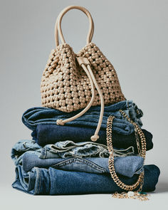 We found your perfect pair(s). Check out trending wide-leg, straight-leg, barrel, and more styles of jeans at Anthropologie. Dress them up for weekdays at the office or dress them down for chilling on the weekends – the styling options are endless with these versatile pairs. Styles Of Jeans, City Girl Style, Mini Bucket Bag, Bucket Purse, Small Buckets, Mini Bucket Bags, Mini Bucket, Canvas Crossbody Bag, Anthropologie Dress