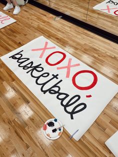 a large sign that says xoxo breakfast bar on the floor