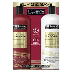 TRESemm Keratin Smooth Shampoo and Conditioner Set, Don't let unruly frizz ruin your style. There's something about silky hair that's full of natural movement that lets you take on the day with confidence. You can now get that style without having to go to a salon with TRESemme Keratin Smooth Shampoo and Conditioner Set. This smoothing shampoo and conditioner for frizzy hair is designed with Lamellar-Discipline technology for smooth, sleek, frizz-defying hair for up to 72 hours. Formulated with Conditioner For Frizzy Hair, Tresemme Keratin Smooth, Keratin Smoothing, Brazilian Keratin, Shampoo And Conditioner Set, Natural Movement, Herbal Essences, Frizzy Hair, Silky Hair