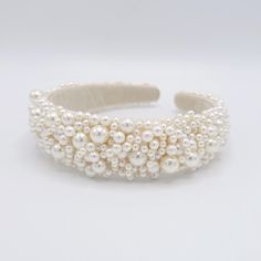 Bridal headband  all pearls are beaded by hand looking gorgeous and elegant in person  each pearl beaded on the headband with a strong fishing line.  recommend for your special wedding ceremony or special occasion outfit  two width  size      wider one :  1.18"=3 cm      narrower one: 0.78"=2 cm  whole front width: 1.57"=4 cm  Click below for the possible bridal hair accessories  https://www.etsy.com/shop/VeryShine?ref=seller-platform-mcnav&search_query=bridal Shipping Info the whole package will ship from South Korea via the possible shipping methods. Products will be shipped within a processing time except for Saturday, Sunday, and Korea's holidays. Import duties, taxes are not included in the product price and shipping fee. Check your local Customs office about how much the rate is Retu Bridal Headband Pearl, Headband Pearl, Pearl Bridal Headband, Occasion Outfit, Headband Wedding, Beaded Headband, Hair Jewelry Wedding, Special Occasion Outfits, Pearl Headband