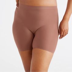 Brand New With Tags, Never Worn, Size Xxxl Equates To Size 22/24, Color Is Sola. Stretch Shorts With Built-in Bra For Loungewear, Shapewear Bottoms With Soft Touch, Short Shapewear Bottoms With Soft Touch, Loungewear Boxer Briefs With Built-in Shorts, Solid Color Brief Shorts For Loungewear, Short Bottoms With Built-in Bra For Loungewear, Shapewear Bottoms With Seamless Short Inseam, Solid Color Shapewear With Built-in Shorts For Loungewear, Fitted Mid-thigh Shapewear For Loungewear