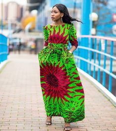 Be a part of the African culture with this beautiful dress. The dress is fully lined and fitted with zipper at the back. Approximate length from waist to hem is 45 inches. It can be made in any other fabric of your choice. ################################################################ Please check the picture slide for the standard measurement chart. For customization at no extra cost, please provide your bust, waist, hip and height measurements ################################################################ Processing takes 1-2 weeks while delivery takes 3-5 business days Green Chiffon Maxi Dress, Green Dress Down Maxi Dress, Green Maxi Dress For Casual Wear, Green Maxi Dress For Casual Occasions, Fitted Long Maxi Dress For Dress Down, Multicolor Maxi Length Dress, Multicolor Maxi Dress For Casual Wear, Multicolor Fitted Maxi Dress, Fitted Multicolor Maxi Dress