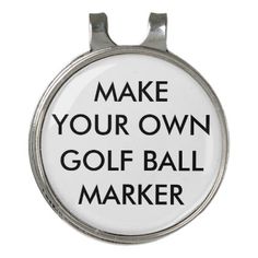 a white and black tag that says,'azzzle it golf ball marker '