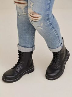 How To Make Boots, Torrid Boots, Big Calves, Lace Up Combat Boots, Unique Fits, Faux Leather Boots, Wide Width Shoes, Favorite Boots, Combat Boot