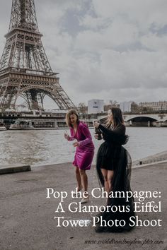 Popping Champagne at an Eiffel Tower Photo Shoot at Pont d'lena in Paris Eiffel Tower At Night, France Aesthetic, Europe Holidays, Photo Shoot Location, Paris Aesthetic, Europe Summer