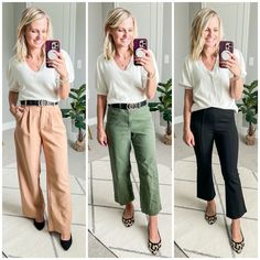 Affordable Teacher Capsule Wardrobe for Fall 2023 - Thrifty Wife Happy Life Teacher Wardrobe Capsule, Thrifty Fashion, Work Dress Code, Chambray Denim Shirt, Denim Jacket Outfit, Olive Green Pants