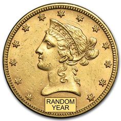 a gold coin with the words random year written on it's face and stars