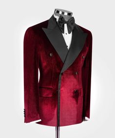 This Red Velvet Lapel Collar Men Two Piece Suits | Prom suits at Bradymensuit comes in all sizes for prom, wedding and business. Shop an amazing selection of Peaked Lapel Double Breasted Red mens suits in cheap price. Mens Suit Colors, Two Piece Suits, Suits Prom, Prom Suits, Wedding Fabric, Men Clothes, Three Piece Suit, 3 Piece Suits, Prom Wedding