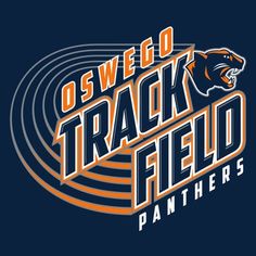 the osweo track field logo on a dark blue background with an orange and white tiger