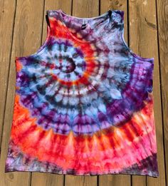 Custom Handcrafted ice dye tie dye tank top. This shirt was made using a Gildan Heavy Cotton tank top. Men's size XL. Ice Dye Tie Dye, Ice Dye, Tie Dye Tank Top, Ice Dyeing, Cotton Tank Top, Heavy Cotton, Batik, Favorite Outfit, Gender Neutral