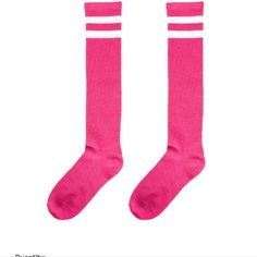 Pink Baseball Knee High Socks Pink Casual Socks For Winter, Pink Casual Winter Socks, Casual Pink Winter Socks, Sporty Pink Socks For Sports, Sporty Pink Sports Socks, Pink Sports Socks, Pink Casual Sports Socks, Pink Stretch Knee-high Socks, Trendy Pink Stretch Socks