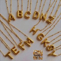 Explore our Bubble Letter collection featuring Smooth Stainless Steel Initial Pendants. Chunky and stylish, these necklaces are perfect for women with a bold personality. Crafted in gold-plated stainless steel, each pendant resembles a balloon with one of the 26 letters. Elevate your jewelry game with these unique accessories! Letter Collection, Bold Personality, Bubble Letter, Woman Personality, Bubble Letters, Unique Accessories, 26 Letters, Initial Pendant, Letter Necklace