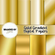 gold gratient digital papers