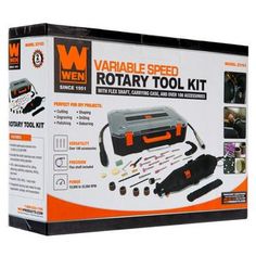 the portable rotary tool kit is packed with tools and accessories to help repair your car