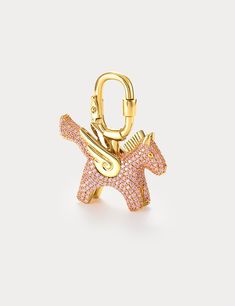 Sparkle Gold—Rodeo Pegase Bag Charm – Aelyseé Luxurious Handbags, Christmas Tree Bag, Pink Zircon, Tree Bag, Christmas Tree Collection, Gold Christmas Tree, Classic Series, Brass Charms, Hermes Bags