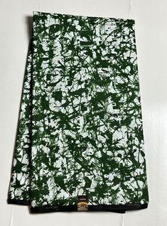 African  Ankara  Fabric  Per Yard or  6yards Material: 100% Cotton Print: Double - Sided Width:  46" Texture: Lightly Waxed Main Colors: Green, White  FABRIC CUT: Purchase of  more than 1 yard,  will be cut as 1  continuous piece of fabric up to a maximum length of 6 yards.  MANUFACTURER's LABELS: All African fabric is sold with an adhesive Manufacturer label attached This timeless appeal & adorable, vibrant color African print fabric is perfect for making African Clothing, African Quilts, Upholstery, Home Décor, Unique Accessories and all types of Crafts and may have more colors than listed above Please be aware that  colors may appear slightly different due to your monitor's  settings. Ankara Prints Fabric, African Quilts, African Ankara, Unique Accessories, African Print Fabric, Ankara Fabric, Colors Green, African Fabric, Green Fabric