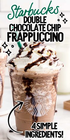 starbucks's double chocolate frappuccino is on sale for $ 2 99