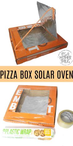 the pizza box solar oven is open and ready to be put in it's packaging