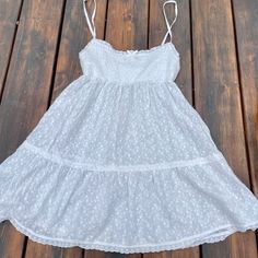 Frankies Bikinis Mini Eyelet Lace Dress. White Tiered Dress Like New. Size Medium- Would Best Fit A Size Small White Tiered Dress, Lace Dress White, Eyelet Lace Dress, White Bikinis, Frankies Bikinis, Eyelet Lace, Tiered Dress, Dress White, Lace Dress