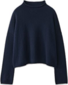 High Neck Cashmere Tops With Ribbed Cuffs, Crew Neck Cashmere Turtleneck For Layering, Cashmere Crew Neck Turtleneck For Layering, Cashmere Tops With Ribbed Funnel Neck, Cashmere Funnel Neck Top With Ribbed Collar, Lisa Yang, Top Brands, Great Deals, Luxury Fashion