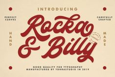 the font and typeface for rocko and billy