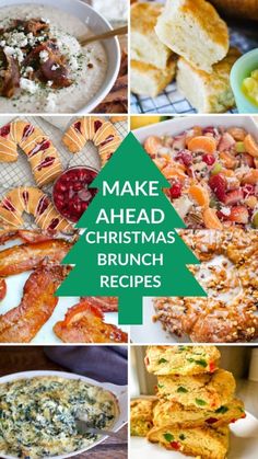 christmas brunch recipe collage with text overlay