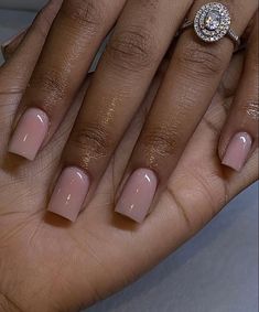 Nude Nails Ideas, Classy Nude Nails, Nude Nail Ideas, Nude Nail Design, Short Classy Nails, Natural Nails Manicure, Overlay Nails, Acrylic Nails Nude, Tapered Square Nails