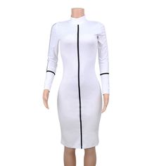 Material: Spandex Material: Polyester Decoration: None Season: Autumn Waistline: Natural Style: Casual Silhouette: Sheath Sleeve Length(cm): Full Pattern Type: Striped Gender: Women Neckline: Turtleneck Long Dress White, Long Striped Dress, White Cocktail, High Waisted Maxi Skirt, White Cocktail Dress, Cotton Linen Dresses, Casual Wedding Dress, Autumn Casual, Long Dress Casual