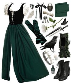 Cute Midevil Outfits, Medieval Dress Reference, Outfits For Witches, Midevil Outfits Women, Old Fashioned Witch Outfit, Midevil Dress Drawing Reference, Medieval Outfit Inspiration, Renfaire Outfit Casual, Midevil Inspired Modern Outfits