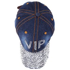 Elevate your everyday style with The Dapper Tie's Women's Blue VIP Casual Denim Baseball Cap, adorned with eye-catching bling studs for a touch of glamour. This cap is a versatile accessory that complements any casual ensemble.

- Material: 100% Cotton denim
- Color: Denim blue
- Gender: Female
- Size: One size fits all with adjustable hook and loop closure
- Features: Breathable fabric, bling studs embellishment

Perfect for a range of activities from summer beach outings to sports events, this Trendy Denim Snapback Baseball Cap, Trendy Adjustable Denim Blue Hat, Summer Denim Snapback Baseball Cap, Denim Blue Baseball Cap For Streetwear, Adjustable Denim Visor Hat, Trendy Baseball Cap With Flat Bill, Adjustable Denim Blue Baseball Cap, Trendy Denim Hat With Curved Bill, Denim Visor Hat, One Size Fits Most