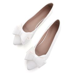 PRICES MAY VARY. ✅[SLIP-ON EASE]: So easy to step into these womens shoes flats make it easy to step into then step out in style! ✅[FASHION TRENDS FOLLOW]: These women's flats for women could pattern with your dress, blouse, jeans, skirts and so on. ✅[OCCASION]: These Flat Dress Shoes suit Party, Office, Casual, Dating, Evening, Walking, shopping, vacation and any events . ✅[COMFORTABLE AND SECURE FIT]: These pointed toe flats for women feature a classic ballerina style design,a pointed-toe,as well as a flexible anti-skid rubber outsole for easy movement. ✅[SIZE RECOMMENDATION]: - We advise normal size for NARROW feet ,half size up for MEDIUM feet and one size up for WIDE OR THICK feet. Cheap Low Heel Pointed Toe Flats For Formal Occasions, Cheap White Flats For Women, Cheap Pointed Toe Flats With Low Heel For Work, White Bow Ballet Flats With Round Toe, Synthetic Flats For Summer Office Wear, Synthetic Flats For Office In Summer, Summer Office Pointed Toe Flats, Office Ballet Flats With Bow, White Pointed Toe Flats For Office