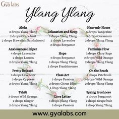 Ylang Ylang Diffuser Blends, Essential Oil Remedy