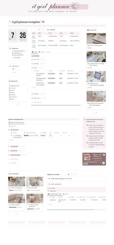 the homepage for a website with pink and white accents, including an image of a baby