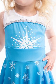 Adventure is calling and your little one will be ready to answer in their new Ice twirl dress! Designed for twirling - cut from a full circle of fabric which allows it to billow out as your little one spins and dances Bodice features a glitzy white snowflake and silver trimmings/span> Falling snowflake pattern encircles the skirt Made from breathable, stretchy, mid-grade soft knit fabrics Accessories Sold Separately COMFORTABLE - WASHABLE - GUARANTEED Adventure Is Calling, Twirl Dress, Fabric Accessories, White Snowflake, Snowflake Pattern, Blue Skirt, Full Circle, Soft Knits, Dress Making